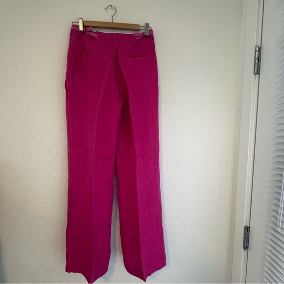 Sundance Oaklee Easy Linen Pants NWT in Fuchsia Pink 2 Petite - Picture 6 of 11